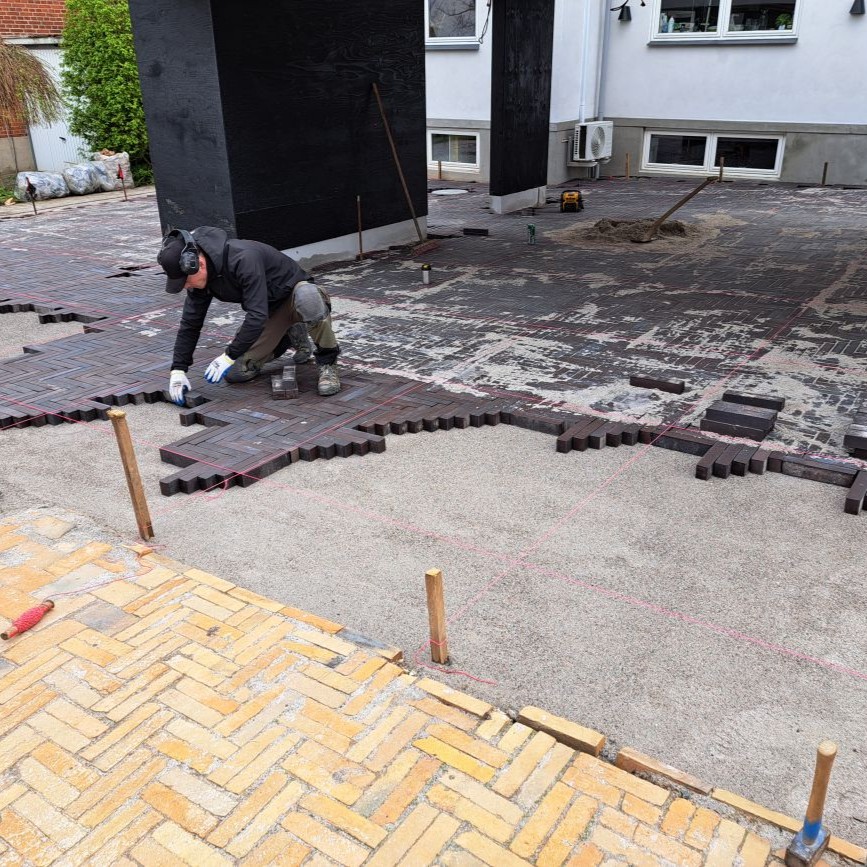 Smuk brolægning i Svendborg